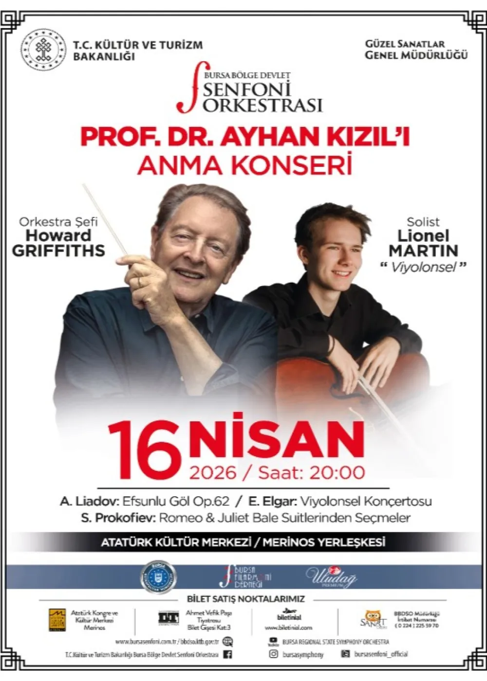  16 Nisan Konseri - Bursa Bölge Devlet Senfoni Orkestrası Konseri