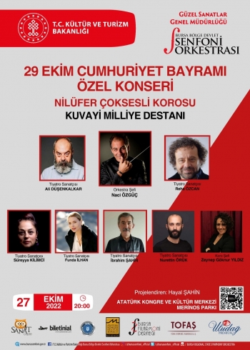 29 Ekim Cumhuriyet Bayramı Özel Konseri Nilüfer Çoksesli Korosu Kuvayi Milliye Destanı / BBDSO